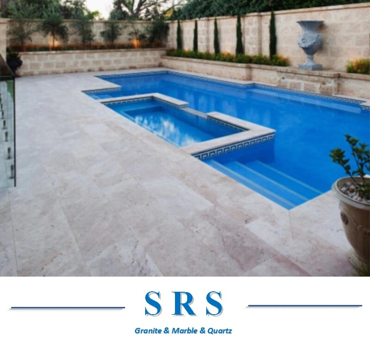 Natural Antiqued White Limestone Stone Pool Coping for Outdoor Floor Wall Countertop