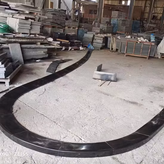 대처/포장 타일/벽 패널/서라운드용 광택/불꽃 천연 흑색 화강암 돌